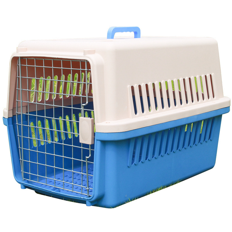 Travel cat dog pet flight case folding portable pet travel carrier cat plastic cage pet kennel