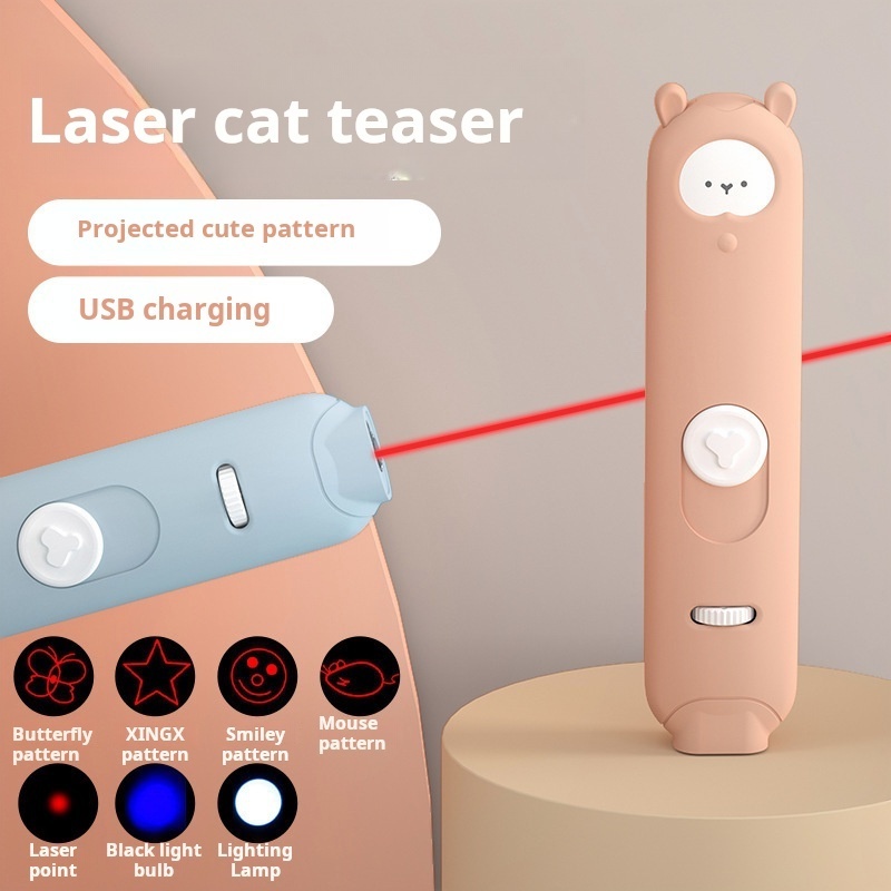 Cat Laser Toy Red Dot LED Light Interactive Toys Indoor Cat Dog Laser Laser Projection Playpen for cat Outdoor Pet Tease Stick