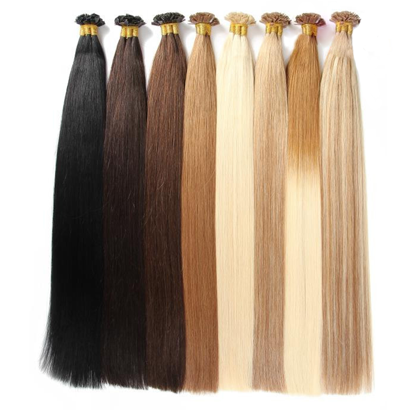 Pre bonded Double Drawn Remy Human Hair U tip/Flat tip/I tip Hair Extensions Italian Keratin Flat Tip Hair Extension