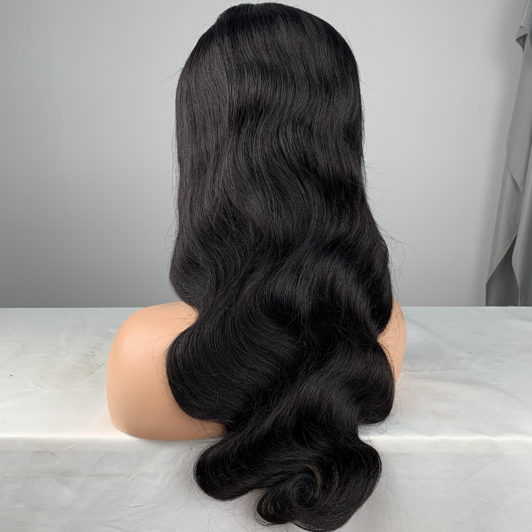 Wholesale Body Wave 13*4 Full Lace Frontal Wig  Natural Color Brazilian Body Wave 180% Density 32 Inch Wavy Human Hair Wigs