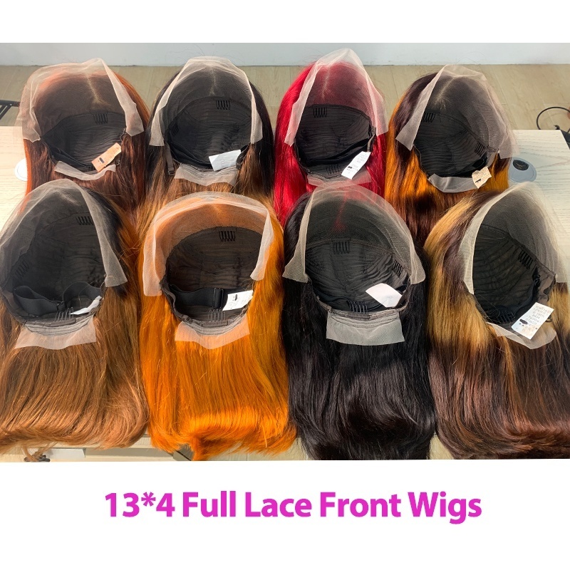 Wholesale Double Drawn Straight Bob Wig Raw Virgin Cuticle Aligned 100% Human Hair 13x4 HD Full Lace Front Wigs For Black Women