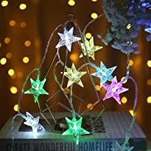 New arrival crystal solar powered outdoor lights garden commercial decor star wire drop ship led string light bulb