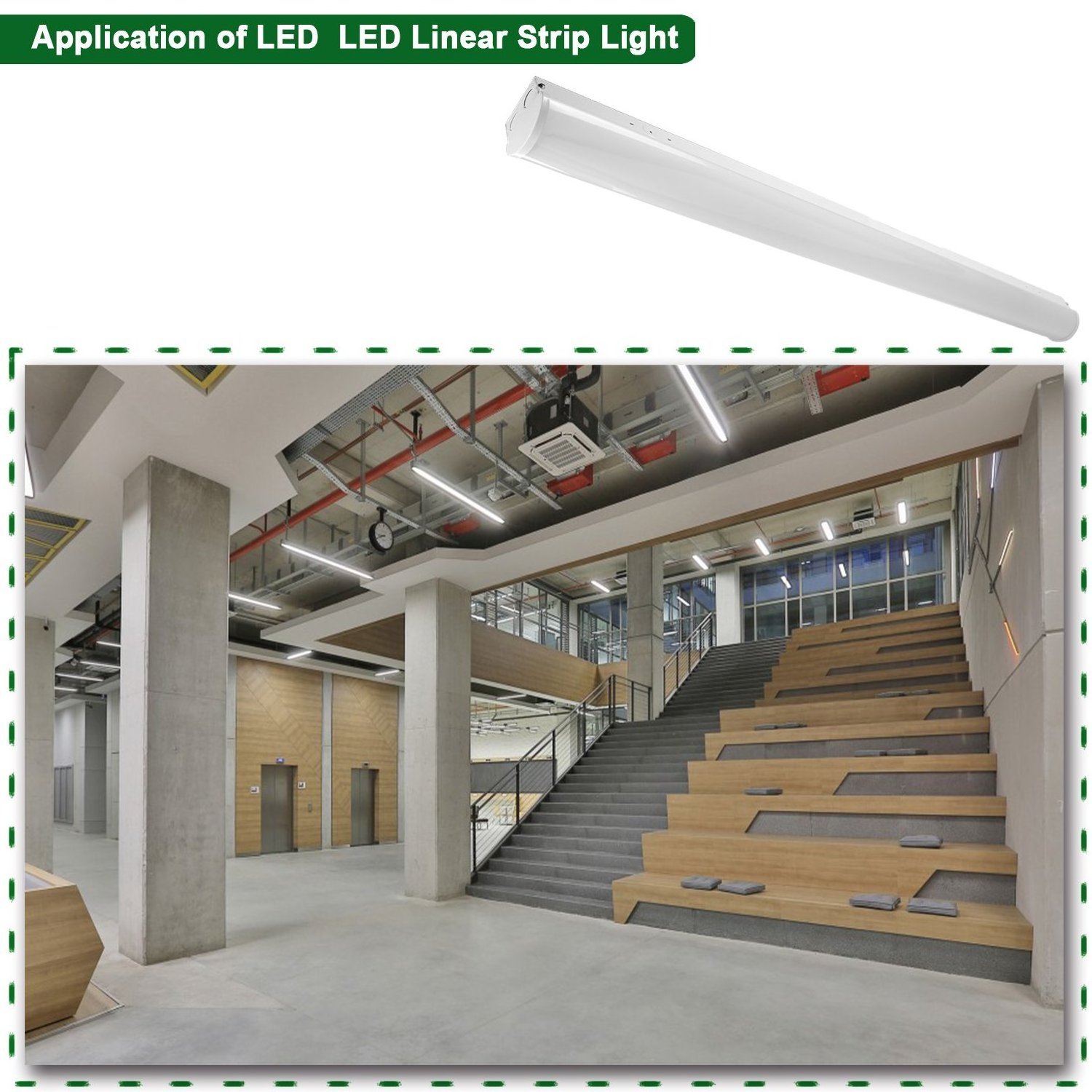 72w LED Shop Light Led Linear Strip Light LED Strip Light Fixture Daylight White for Garage Warehouse Basement Workshop Storage