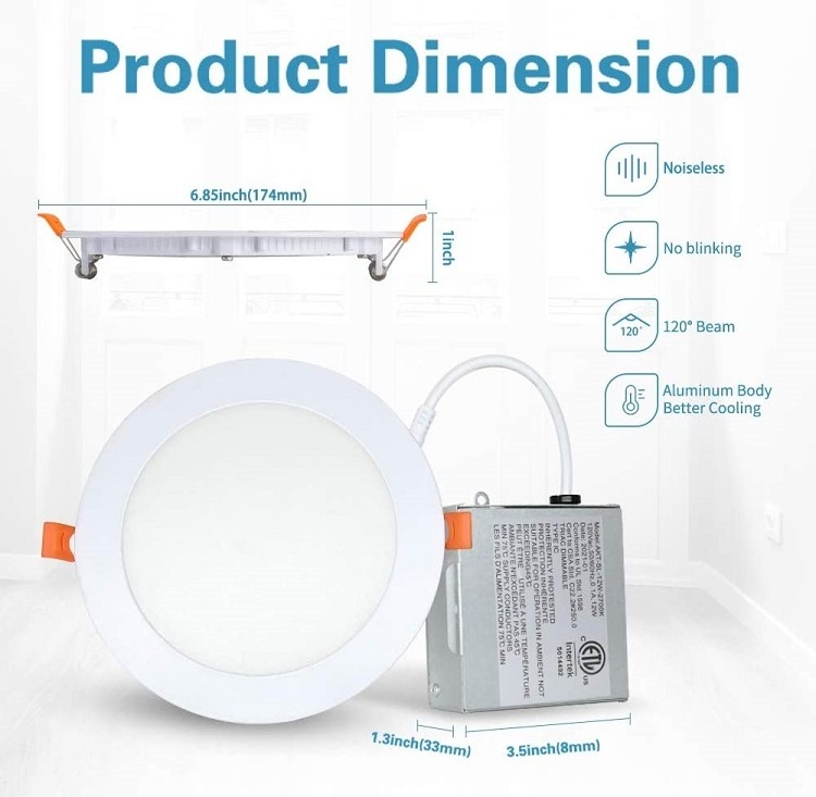 Good selling ceiling 18w round price back lit high lumen led panel light