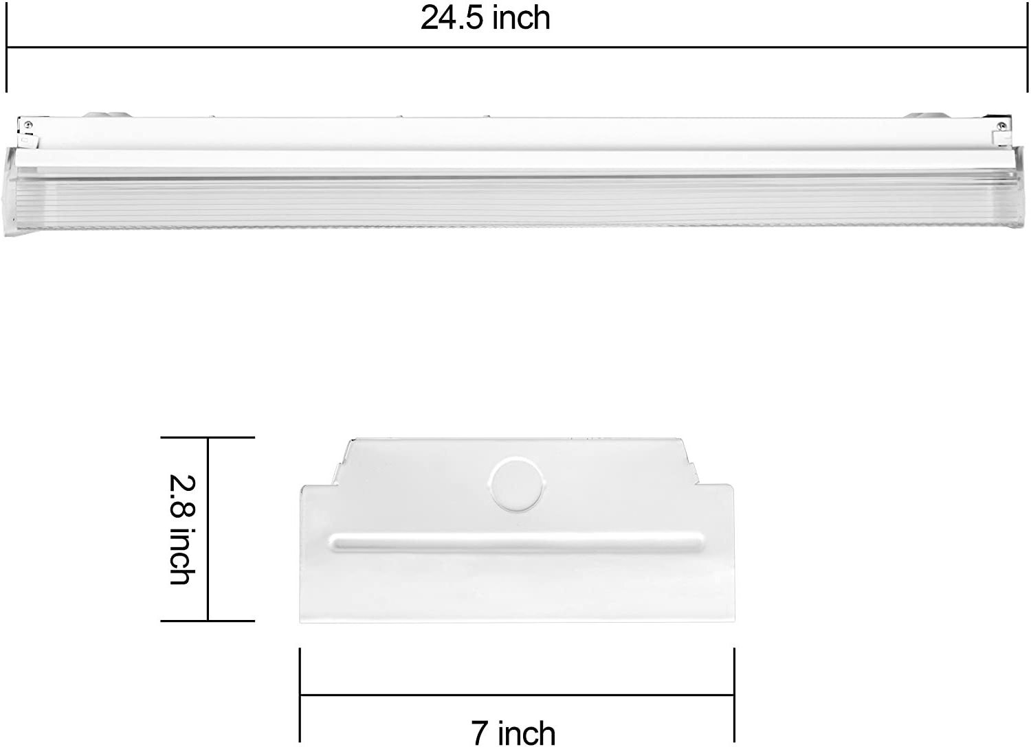 4FT 40W 4Foot Flush mount Office LED Wrap Light Ceiling Linear Light for Garage ETL DLC Listed LED Wraparound Shop light