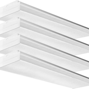 4FT 40W 4Foot Flush mount Office LED Wrap Light Ceiling Linear Light for Garage ETL DLC Listed LED Wraparound Shop light