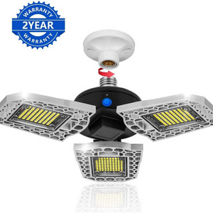 60W E26/E27 Work Light IP65 Waterproof Shop 6000LM Super Bright Deformable Garage Ceiling Lights