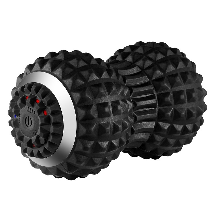 Exercise Vibrating Massage 4-speed Intensity Deep Tissue Therapy Peanut Electric Rechargeable Foam Roller Mini Yoga Ball