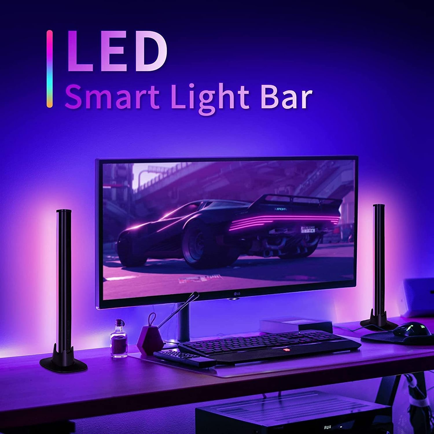 Smart LED Light Bars RGBIC Smart Ambiance flow lights bar for Gaming