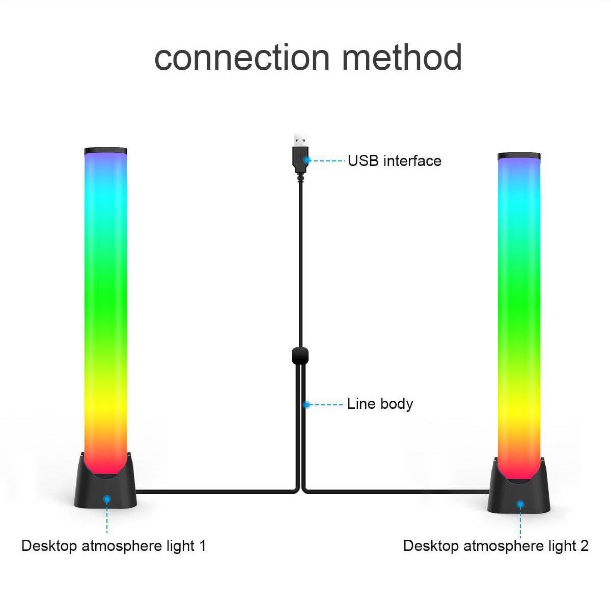 Smart LED Light Bars RGBIC Smart Ambiance flow lights bar for Gaming