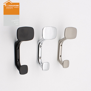 Modern Decorative Metal  Black Single Bathroom Rail Hook Towel Hanger Single Wall Mount Clothes Coat Hooks