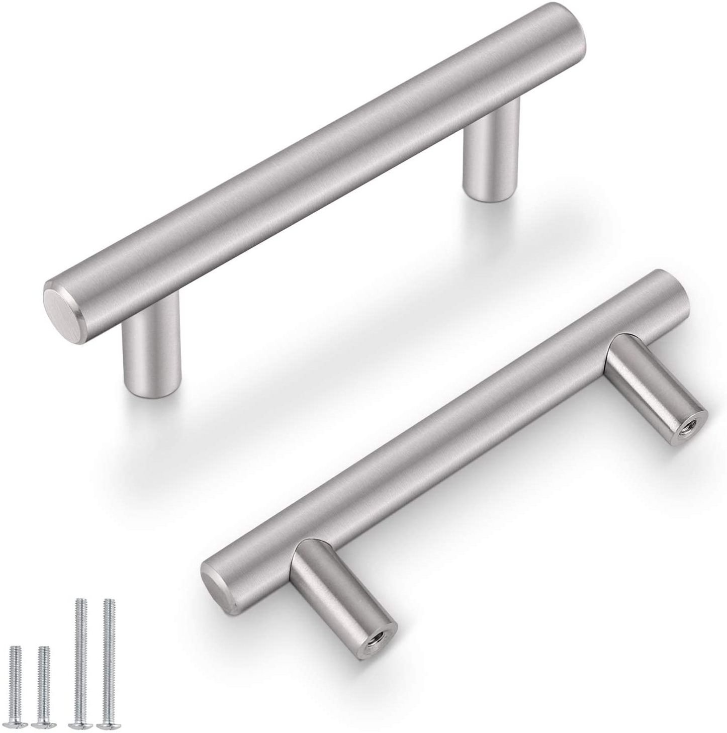 Modern Stainless Steel Cabinet Length Pull Handles T Bar Drawer Kitchen Handle