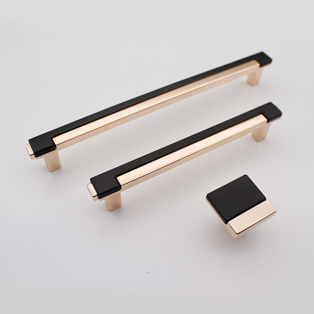 European Light Luxury Cabinet Handle, Modern Style Minimalist Closet Drawer Single Hole Handle Wardrobe Door Handle Clasp Golden