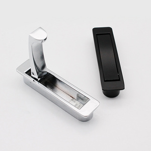 New Design Zinc Square Chrome Furniture Hardware Hidden Pull Handle Kitchen Cabinet Concealed Handle