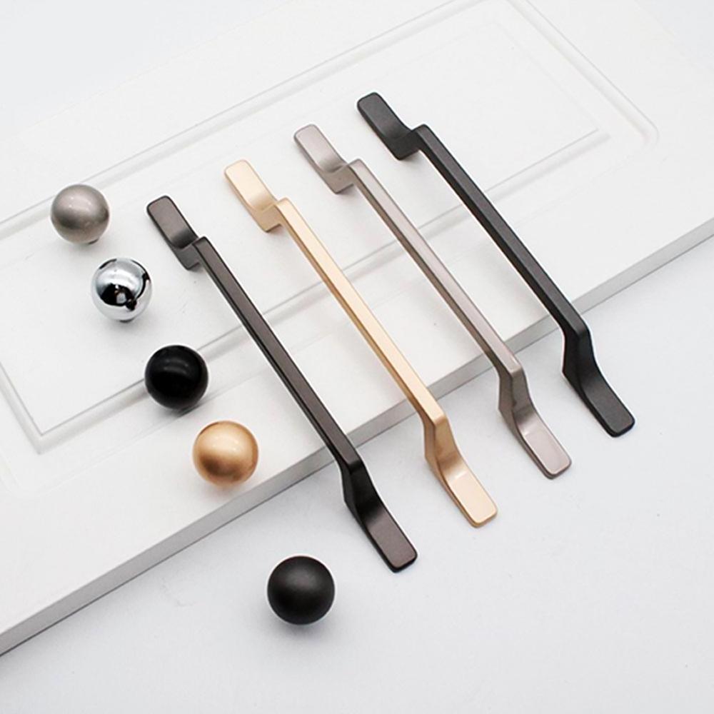 Modern design furniture hardware accessories pulls,  kitchen cabinet handles and knobs black/