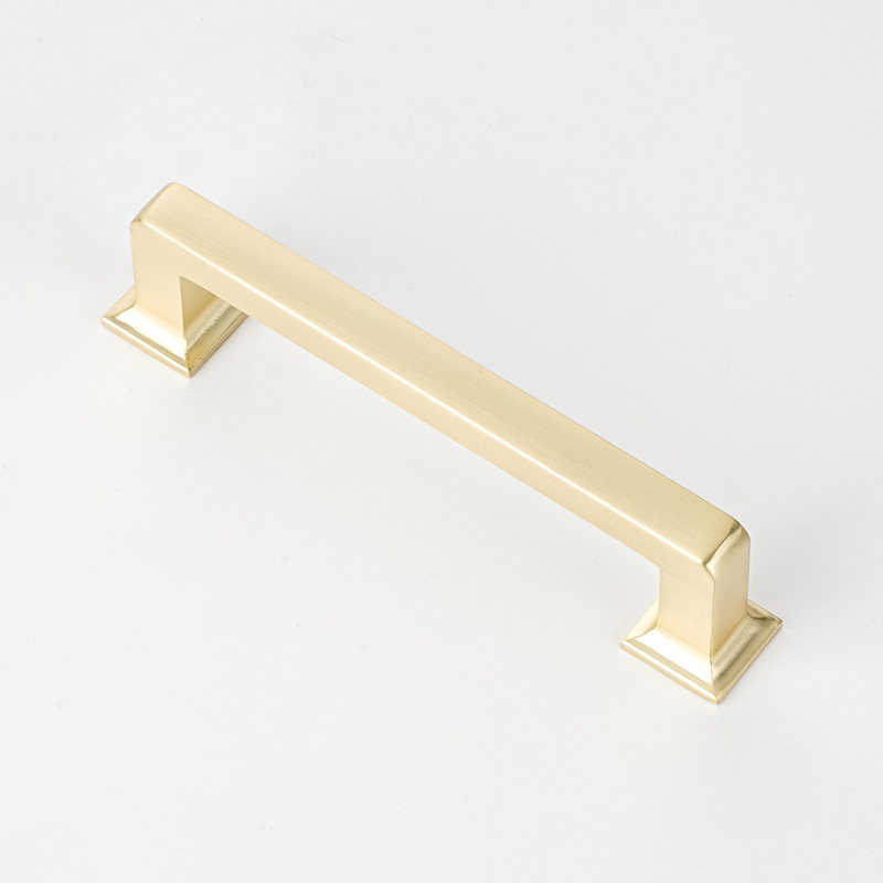 Factory Free Sample Cabinet Pull Handles Classic Simple Zinc Alloy Matt black 128mm Drawer Handles