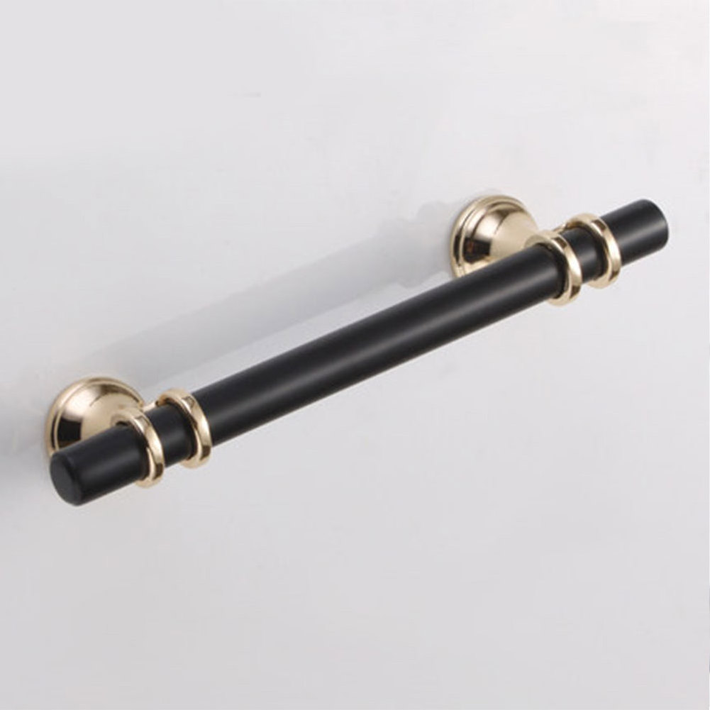 Modern European Long Black Gold Bedroom Fancy Zinc T Bar Furniture Cabinet Wardrobe Drawer Knobs and Handle 