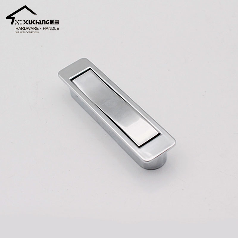 New Design Zinc Square Chrome Furniture Hardware Hidden Pull Handle Kitchen Cabinet Concealed Handle