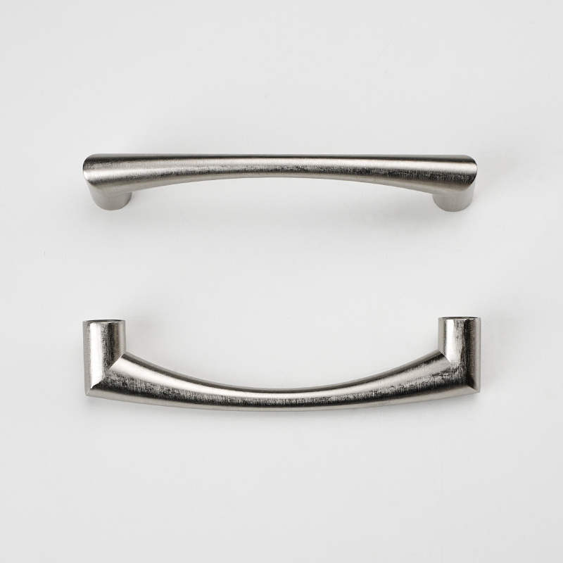 High Quality Bright zinc alloy Brushed Nickel drawer handles cabinet poignee de porte bridge handle