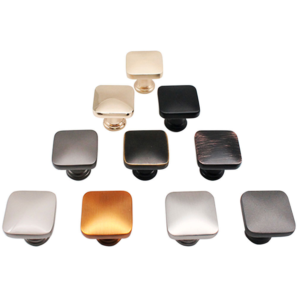 Square Furniture Cabinet Drawer knobs Zinc Alloy Handle Knobs