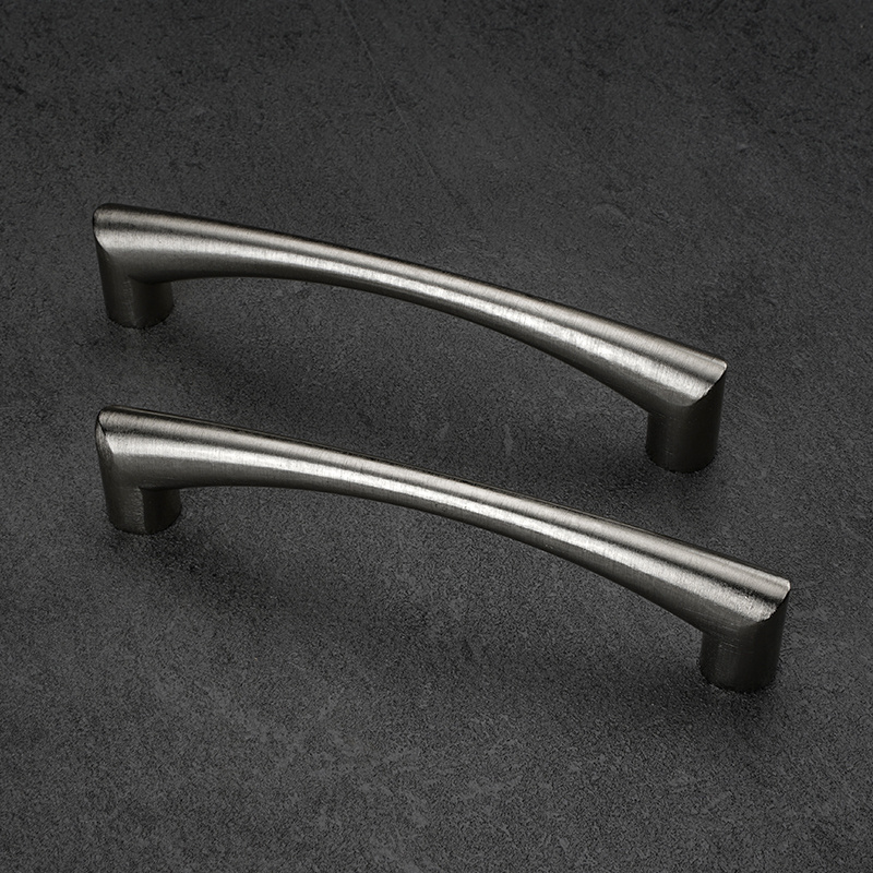 High Quality Bright zinc alloy Brushed Nickel drawer handles cabinet poignee de porte bridge handle