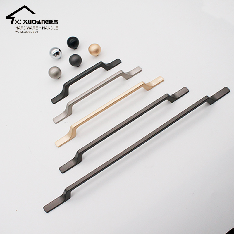 Modern design furniture hardware accessories pulls,  kitchen cabinet handles and knobs black/