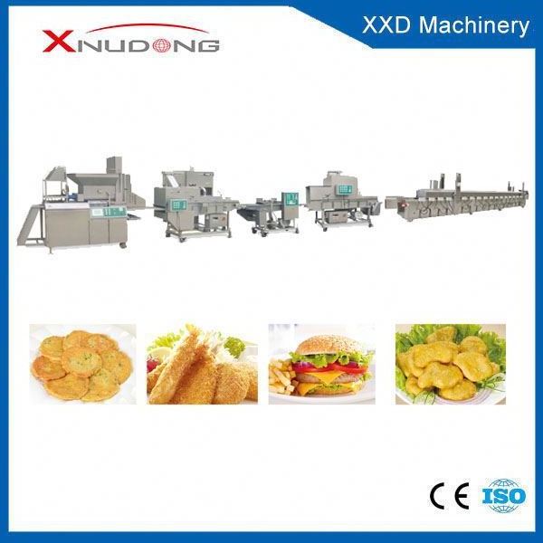 chicken nuggets breading machine hamburger breading machine burger patty breading coating machine