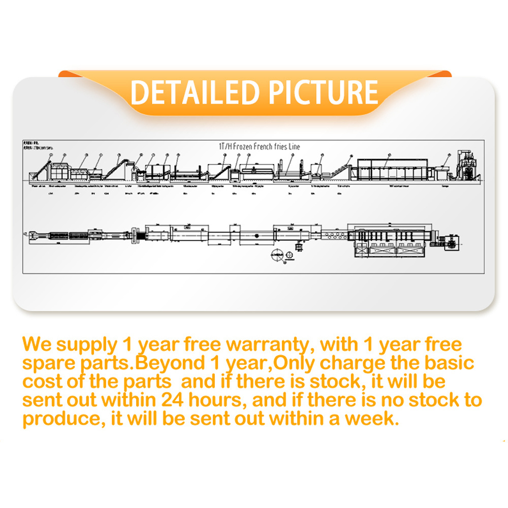 TCA full automatic frozen french fries production line potato processing making machine equipment plant