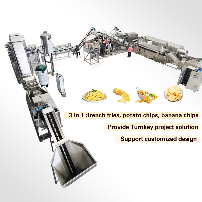 TCA full automatic frozen french fries production line potato processing making machine equipment plant