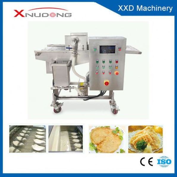 chicken nuggets breading machine hamburger breading machine burger patty breading coating machine