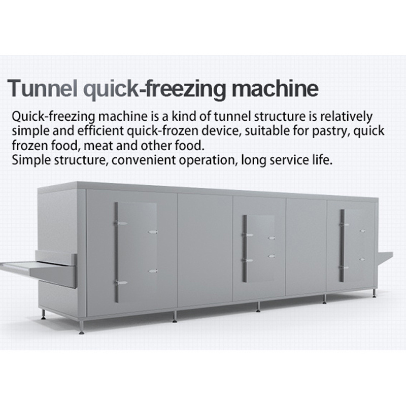 TCA high quality automatic 100-3000kg/h tunnel quick freezer freon iqf freezing tunnel machine