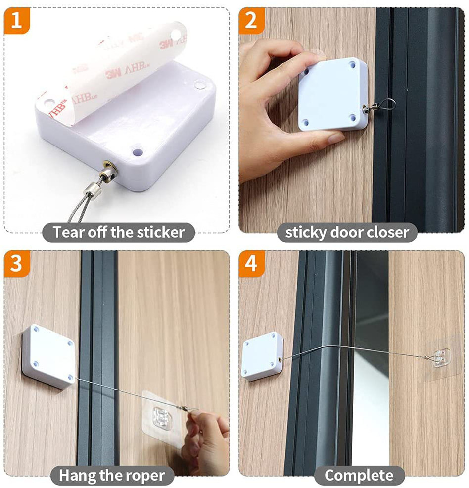 Factory direct sale multi-function punch-free automatic induction door closer