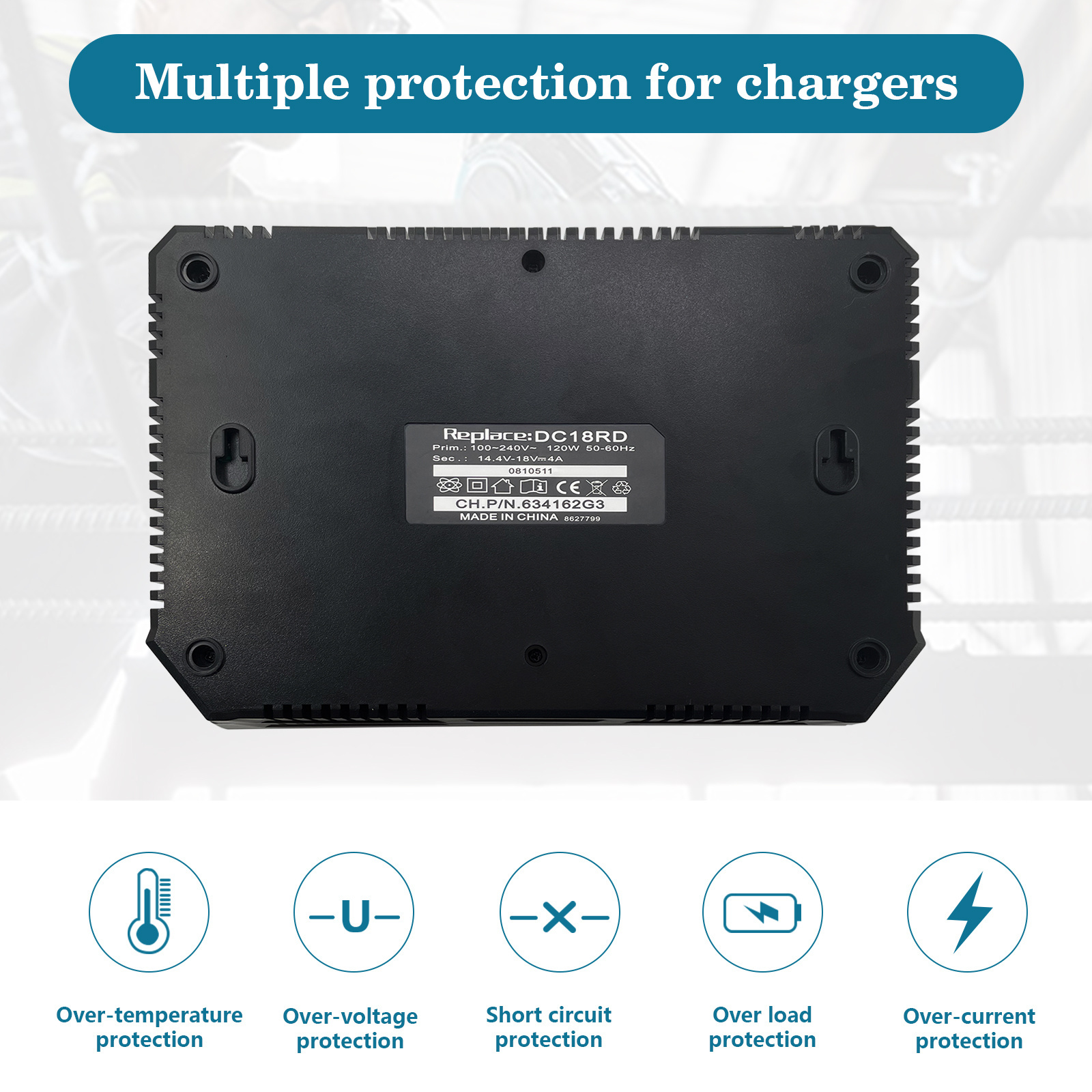 Replace makita DC18RC 3A fast charger, with 220W inverter function, USB and Type-c65W fast charging.