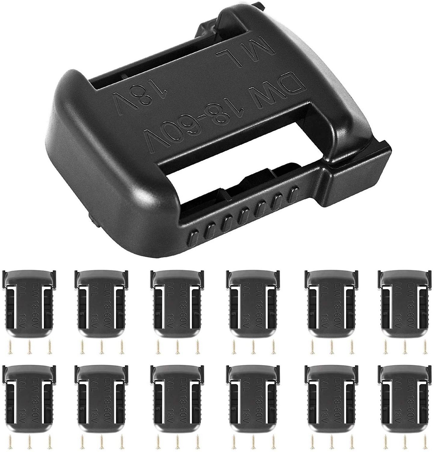 10pcs 18V battery holder  battery mount Compatible with Makita/Bosch/Milwaukee/Dewalt 18V Li-Ion Battery Power Tool accessories