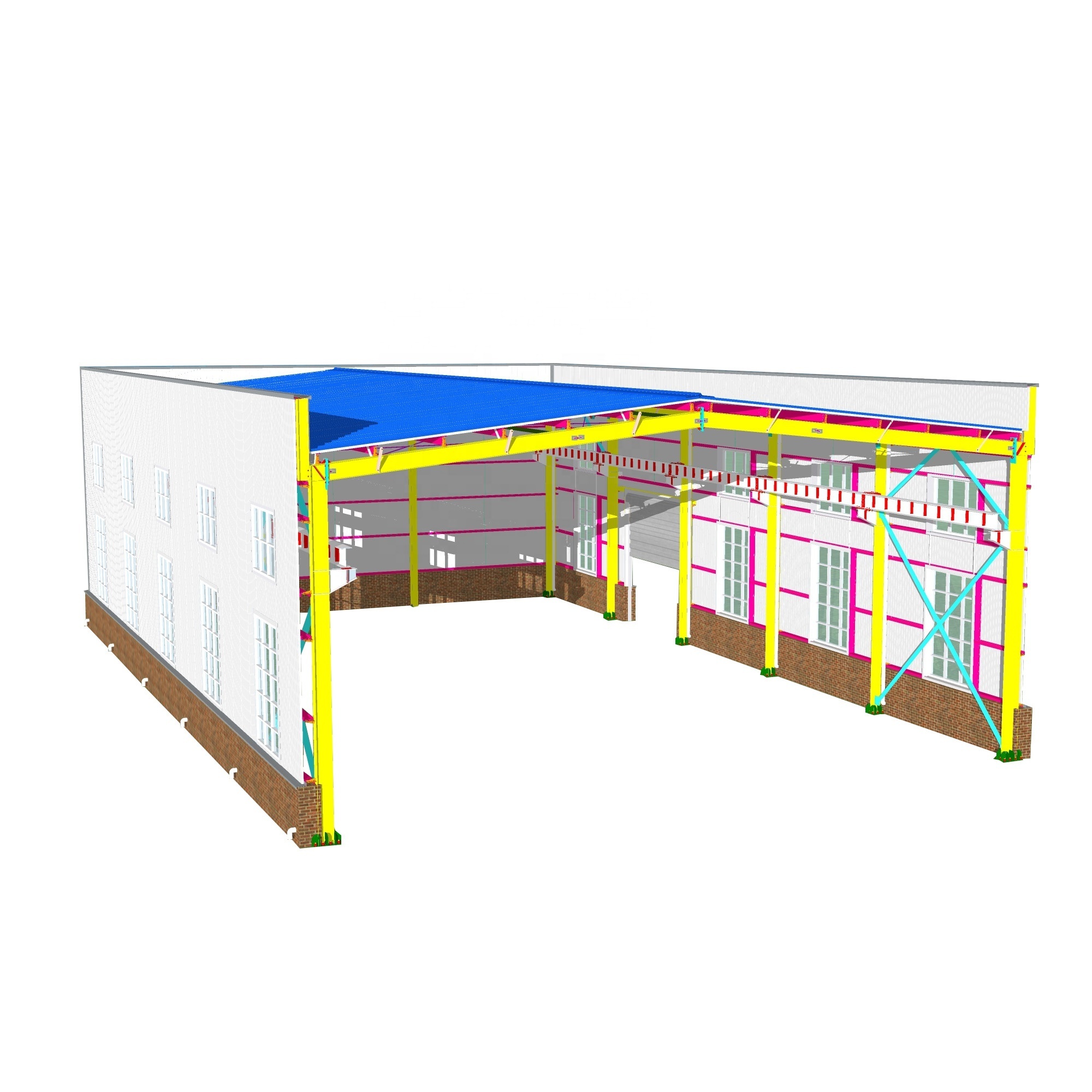 Metal Prefab Sheds Factory Price Prefabricated Wide Span Steel Structure Workshop