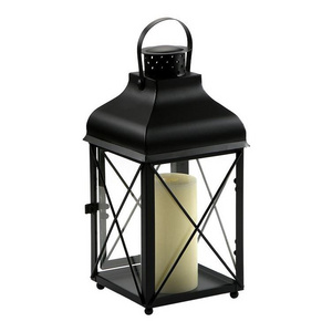 Modern Home Decor Stand Lantern Wedding Luxury Black Outdoor Decoration Metal Pillar Candle Lantern