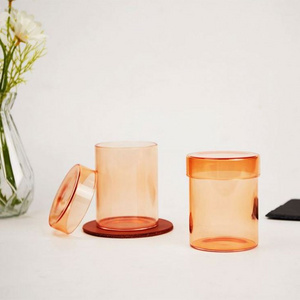 Effective dust Large Glass Candle Holder No Odor Large Glass Candle Holder For Home Decoration