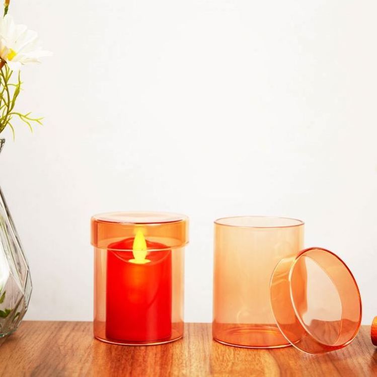 Effective dust Large Glass Candle Holder No Odor Large Glass Candle Holder For Home Decoration