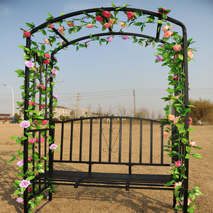 outdoor garden gazebo with seats Wrought Iron Pergola