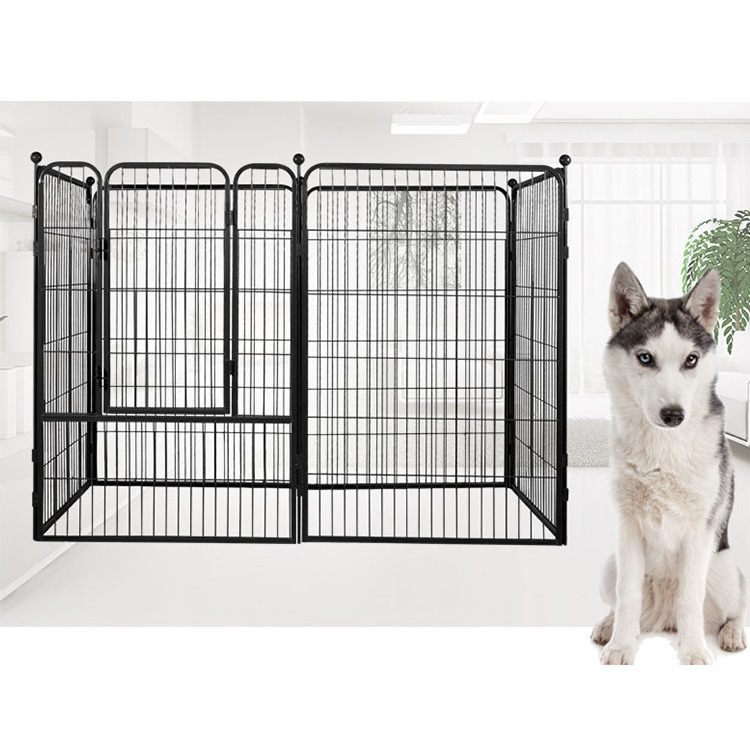 Heavy duty dog kennel cages steel fence panel with waterproof cover