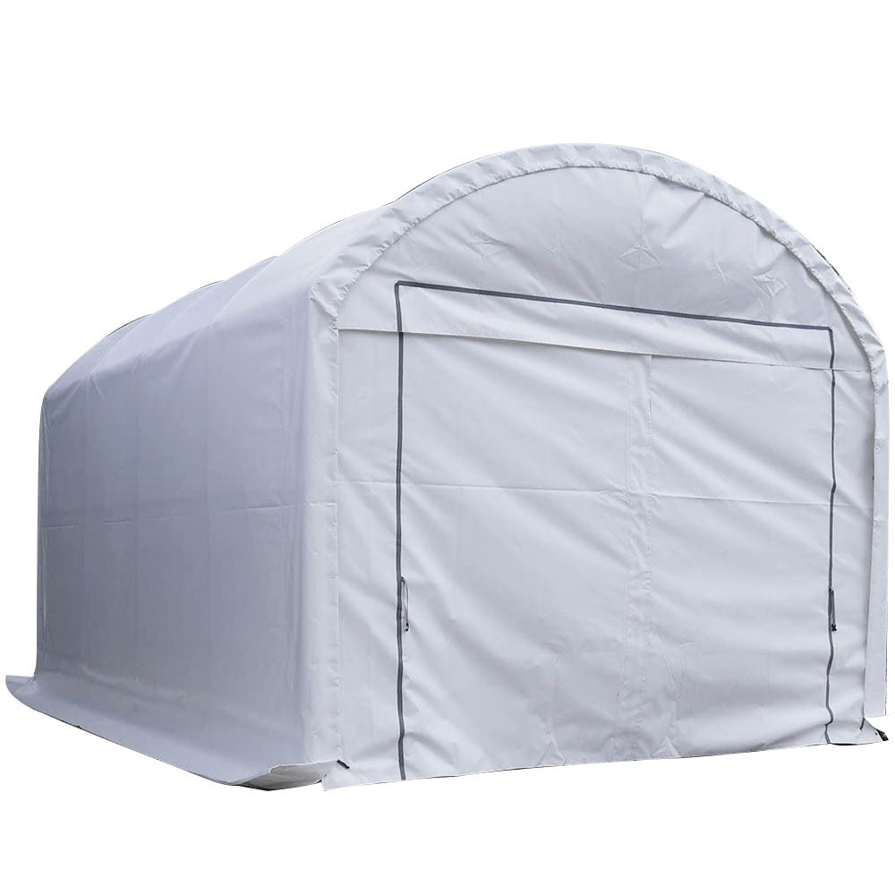 Dome Roof 4mx6m Outdoor Warehouse Garage tent Car Shelter with White Waterproof Tarp For Sale