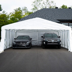 top quality Heavy Duty Double car shelter two cars garage canopy car parking tent carport