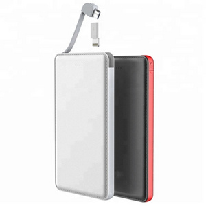 Best selling built-in cable power bank 5000mah for All cell phone