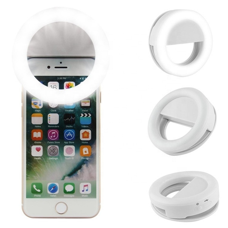 Rechargeable Battery Clip Selfie Ring light with 36 LED for Smart Phone