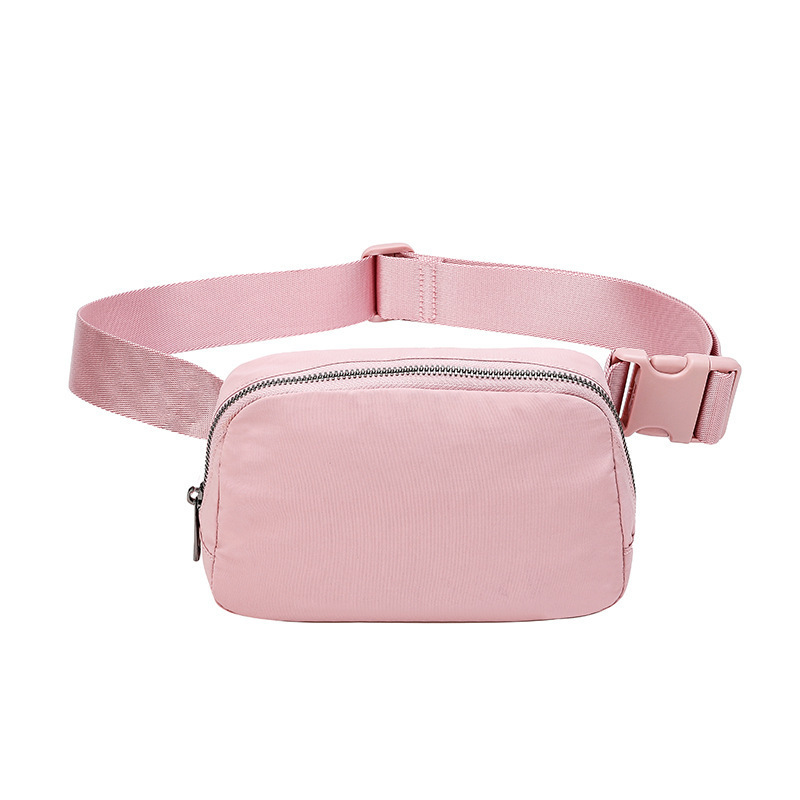 Wholesale Custom Logo Women Polyester Belt Bag Pink Travel Crossbody Chest Bags Girls Fanny Pack Waist Bag