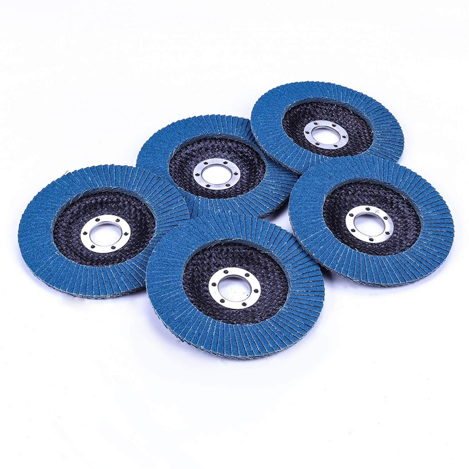 5 inch Flap Discs 40 Grit Zirconia Oxide Flap Wheel Abrasive Flapper Grinding Wheels for Wood Metal Stainless Steel Polishing