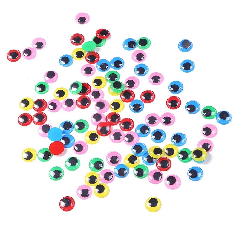 Diy Wiggly Googly Eyes Black White Self-Adhesive Doll Movable Eye Simulation Animal Kindergarten Children Craft