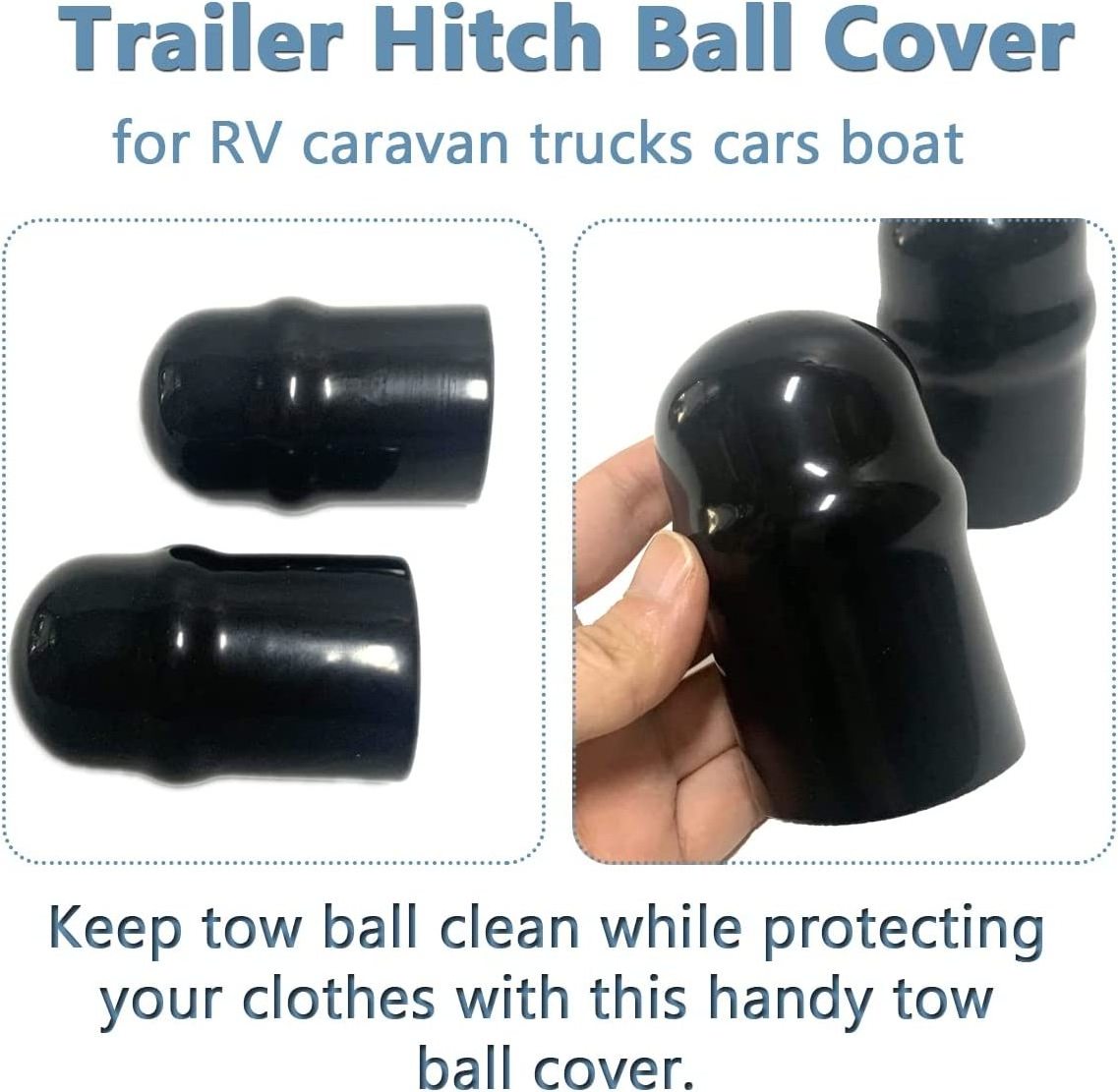 Trailer Hitch Ball Cover - Waterproof Towball Protector Cap 2 5/16