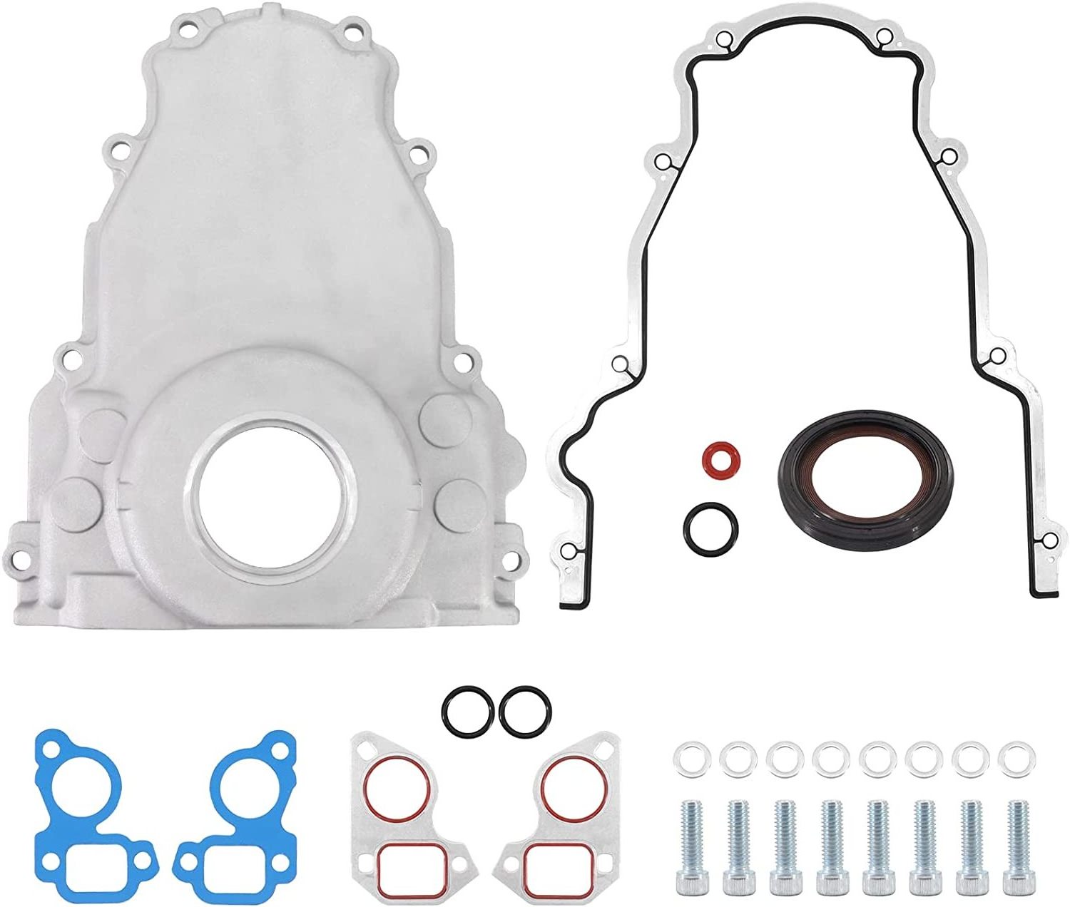 GM LS Timing Cover for Chevy Ls1 and Ls6 With Provision For Camshaft Sensor | Cast Aluminum | Includes Crank Seal