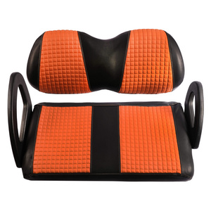 OEM Customized Anti-scratch Leather Front and Rear Golf Cart Leather Seat Covers for Club Car Precedent